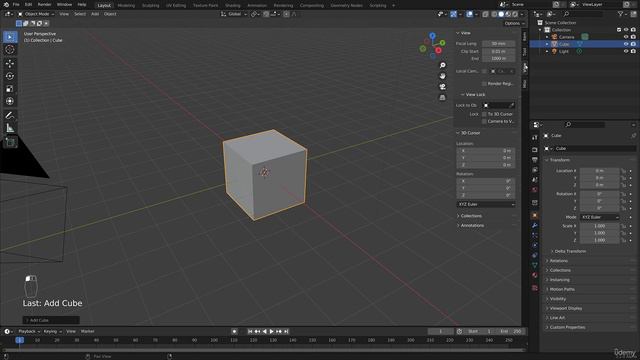 Chapter 2 - Starting with Blender (3.2), Lecture 09- Lecture 03 The Blender interface