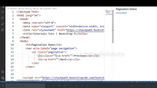 Bootstrap 5 Pagination | Pagination in Bootstrap | Tutorials Tuts