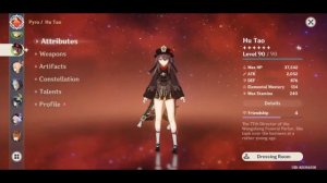 HUTAO DAMAGE TEST : Wanderer's Troupe 2 PC/Crimson Witch 2 PC AGAINST Crimson Witch 4PC Set!!