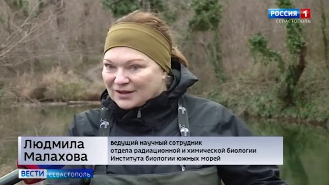 Севастопольские учёные проверили качество воды в речке Чёрная и покормили нутрий