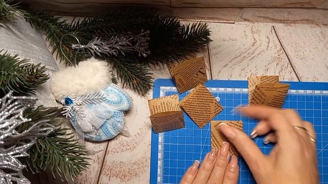 3d снежинка из крафт-бумаги #новогоднееукрашение #елочнаяигрушка #просто