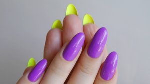 Маникюр цветная изнанка, двусторонний маникюр (обычный лак)