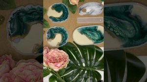 Зелёный мрамор (малахит) эпоксидной смолой.Залипательное видео. Epoxy, green marble or malachite ?