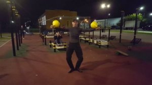 УПРАЖНЕНИЕ КРЕСТ С ГИРЯМИ 16 КГ + ПРИСЕДАНИЕ  ГАККЕНШМИДТА (ЧЕЛЛЕНДЖ)