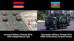 сравнение военных парадов Азербайджана и Армении