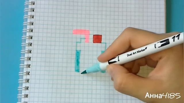 Как Рисовать Коктейль по Клеточкам / Hello Pixel Art