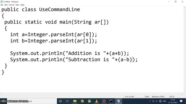 wap in java to show how to use command line argument смотреть онлайн