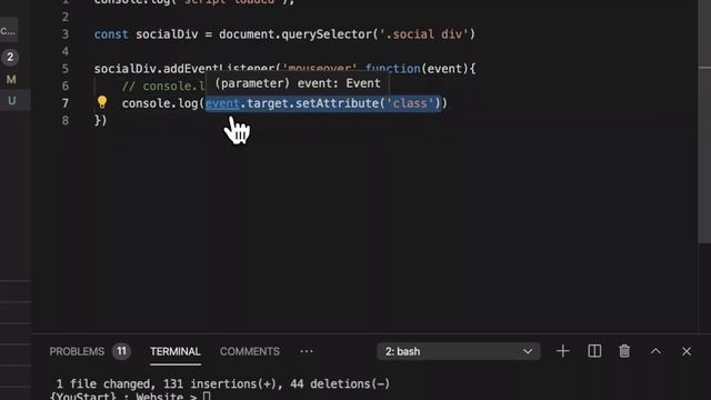 #3 JavaScript DOM Crash Course- Event Handling Tutorial |JavaScript Event Handlers Listeners Minute
