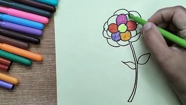 How to draw a flower. Как нарисовать Цветок.