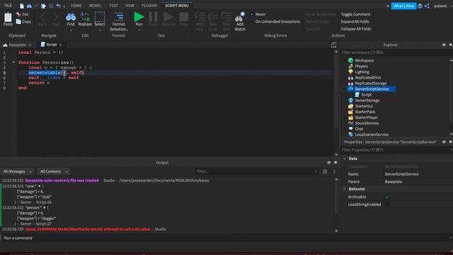 Roblox Coding: Classes