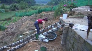 building stairs open the way to the house use sand and cement - green forest life, farm life