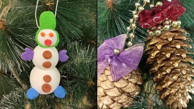 Семейное творчество на выставку поделок "Ёлочное украшение" смотреть онлайн