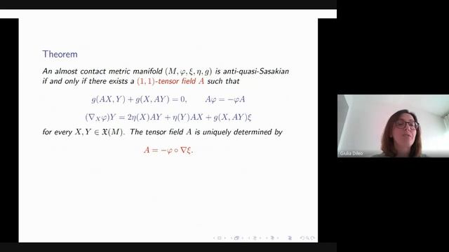 Webinar AmSur AmSul-Special classes of transversely Kähler almost contact metric manifolds- G. Dile