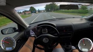Volkswagen Golf 4 1.6 FSI Acceleration Top Speed Drive on Autobahn POV