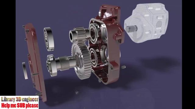 94. TRACTOR POWER TAKE OFF GEARBOX || Free download 3D model смотреть онлайн