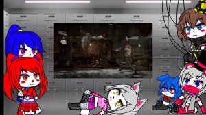 Реакция Фнафа 5 анимы на - Mortal Kombat 11 -  Offlcial Launch Trailer.