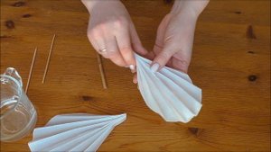 ВЕЕРА ИЗ ВАФЕЛЬНОЙ БУМАГИ готовим с Mari