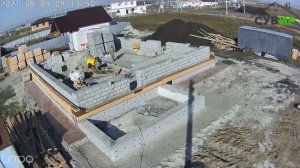 Строительство дома Лотос в ускоренной съемке
