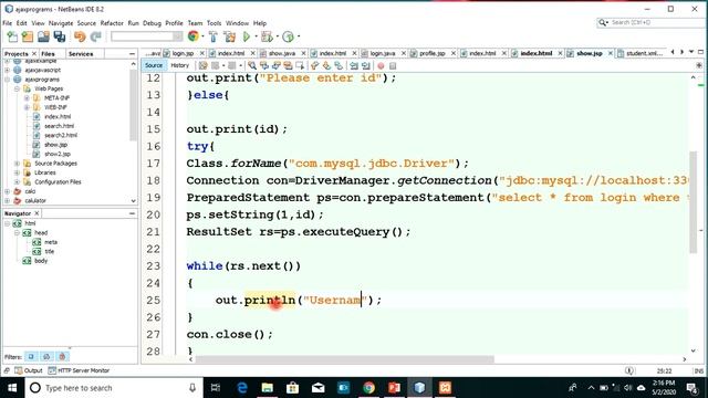 AJAX Tutorial || How to Check Username is already Register Without Registration using Ajax and JSP