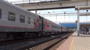 Прибытие ЭП1М-412 с поездом №426 Астрахань/Волгоград — Адлер