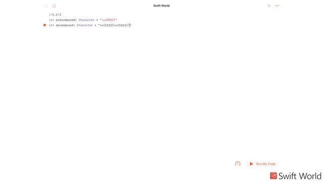 Основы Swift программирования: 6.6. Unicode