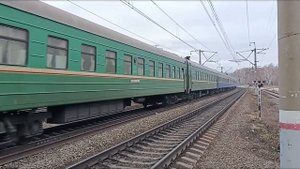 ЭП2К-253 с пассажирским поездом Бишкек/Алматы-Казань