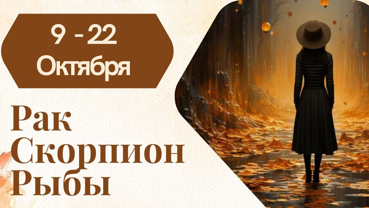 РАК СКОРПИОН РЫБЫ ТАРО ПРОГНОЗ 9 -22 ОКТЯБРЯ 2023