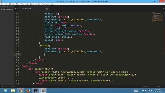 Functional Search Box Design Using HTML5 & CSS3 For Your Website | Web Design Tutorial смотреть онлайн