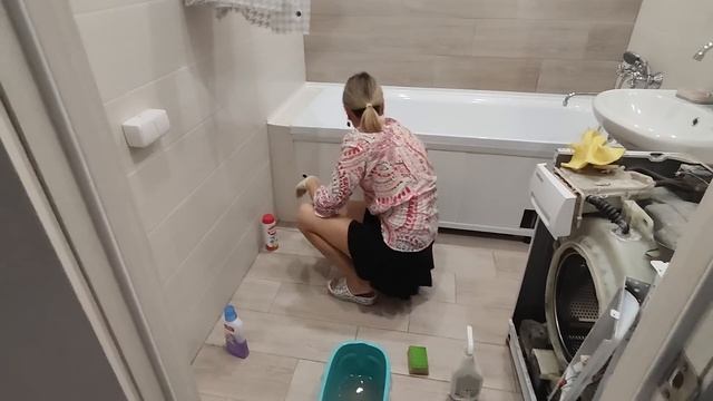уборка и ванной комнате / cleaning the bathroom / housework / routine