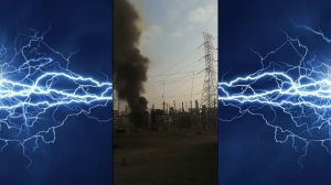 Мощнейшая электрическая дуга на подстанции