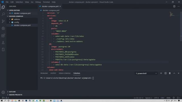 Instalación Odoo con Docker compose customizando volúmenes смотреть онлайн