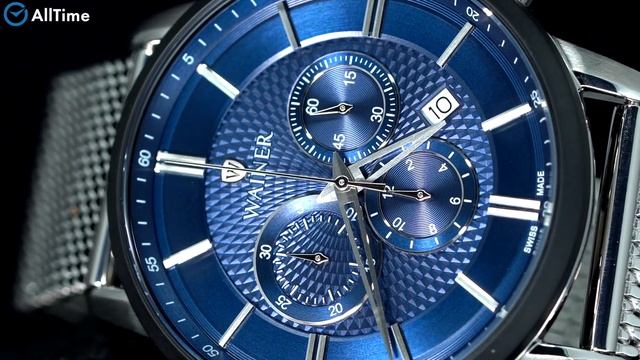 Обзор часов Wainer WA.19565-B с хронографом. Швейцарские наручные часы. Alltime