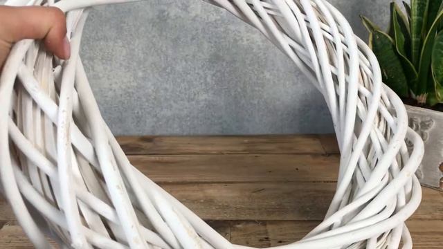 венок из лозы 40см белый смотреть онлайн