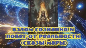 Взлом сознания и побег от реальности (Сказы Мары)
29.03.2024.🌚⚡🌞🔥