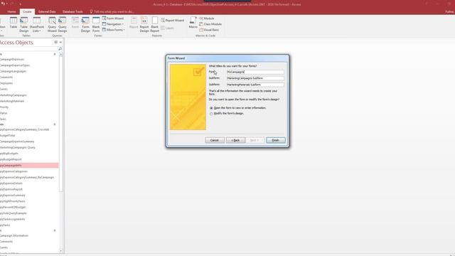 Access Objective 4.1 Practice Tasks