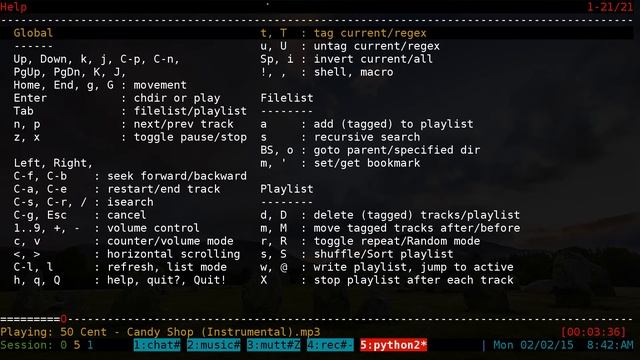 play.py - Simple Music Player (Forked Cplay) - Linux TUI