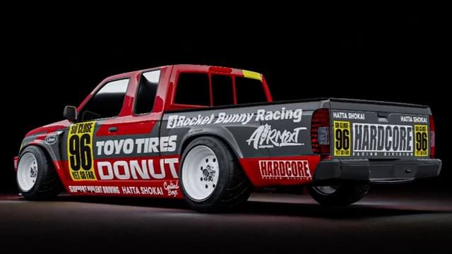 HARDCORE TOKYO 2024 PANDEM DATSUN D22 Rocketbunny racing  x DONUT MEDIA
