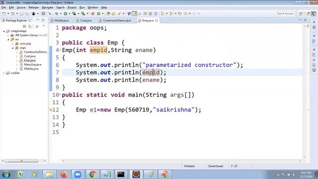 constructor in java|Type|Overloading