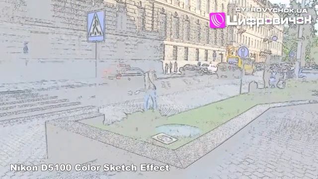 Nikon D5100 Эффект цветной эскиз смотреть онлайн