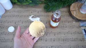 Как сделать елочную игрушку с поталью своими руками