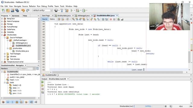 Program Java Double Linked List Traversal смотреть онлайн