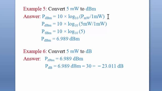 Power and voltage units conversion dB, dBm, Watt, milliwatt, Volt and dBV смотреть онлайн