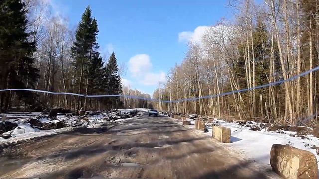 Дорога через лес из Павловского Посада в Электросталь. 25-02-2020 смотреть онлайн