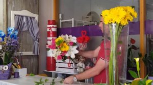 MIXED FLORAL BOUQUET of roses, gerberas, liriums and astromelia - FLOR ES AMOR - Tenerife