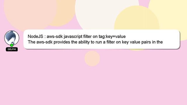NodeJS : aws-sdk javascript filter on tag:key=value