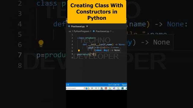 Classes & Objects (OOPS) In Python Part 25 | #pythonprogram #pythonprogramming
