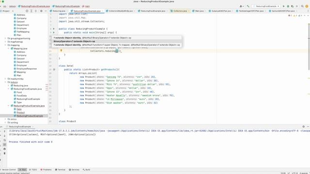 2023 | Latest | Java8 | Java17 | Collectors | Streams | reducing | reduce