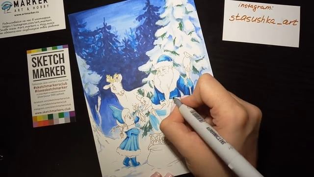 Рисуем Деда Мороза /How To Draw Santa Claus смотреть онлайн