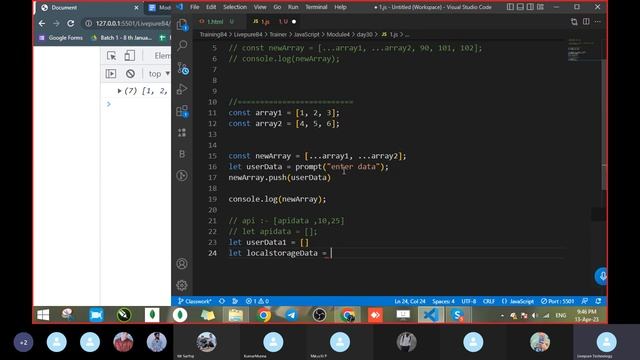 Day 29_1 Module 4 JS Copy data and spread operator in Hindi 13 April 2023