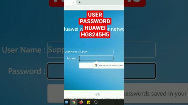 HUAWEI HG8245H5 USER PASSWORD